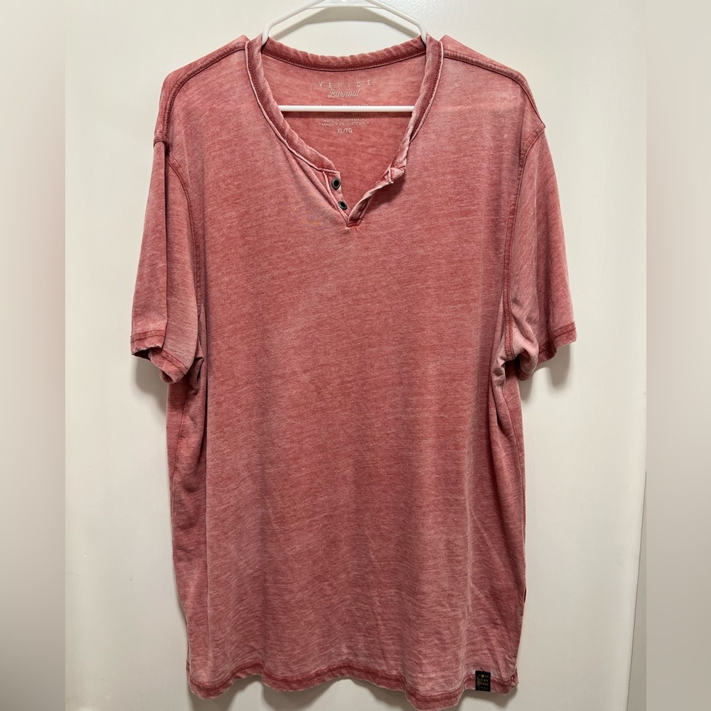 Venice Burnout Notch Neck Tee